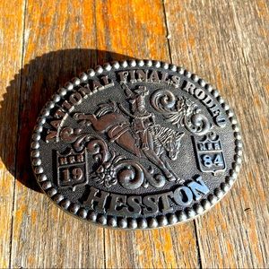 NATIONAL FINALS RODEO HESSTON NFR 1984 belt buckle